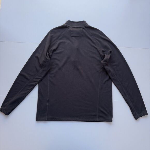 Free Fly 1/4 Zip Pullover Men Medium Fleece Lined Black Performance Bamboo Soft - Picture 2 of 7